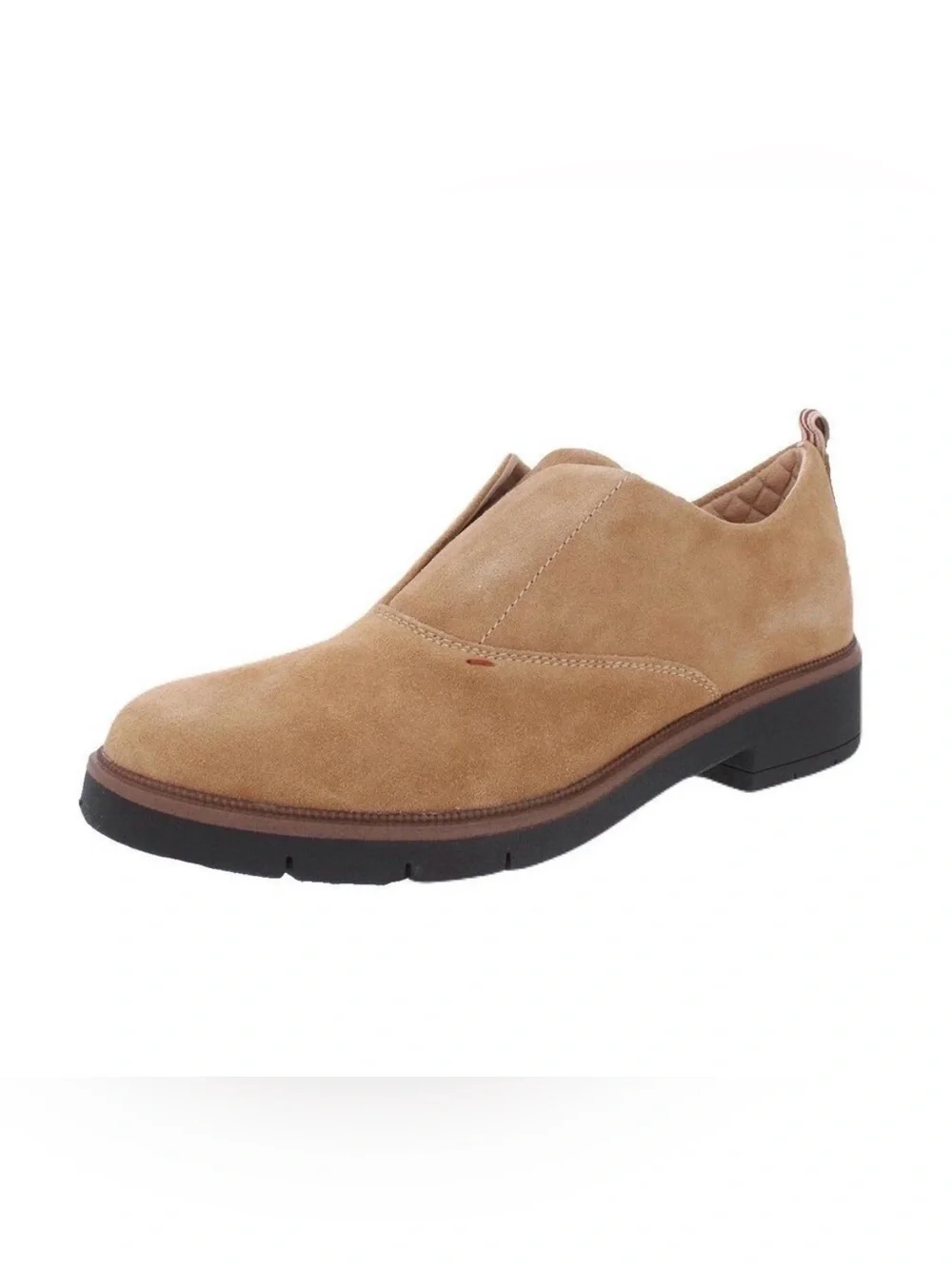 NEW Dr Scholls Womens Size 8.5 Tan Suede Glisten Slip-On Loafers Comfort Shoe